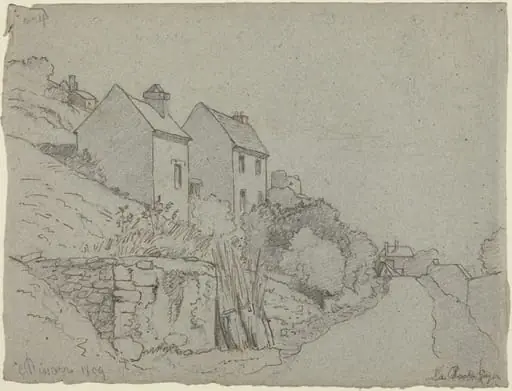Houses by a Road, by Camille Pissarro