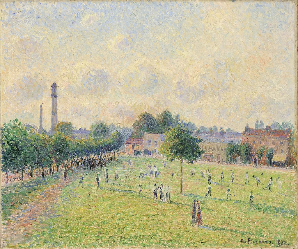 Kew Greens, by Camille Pissarro, oil, 1896