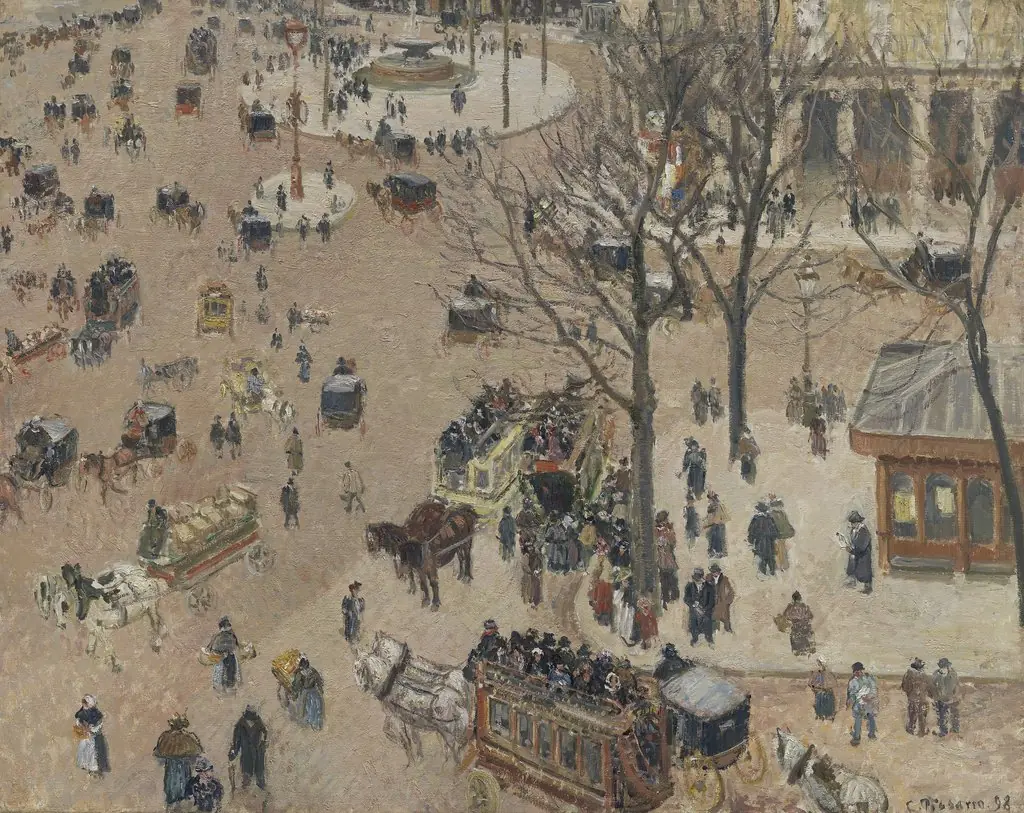La Place du Théâtre Français, by Camille Pissarro