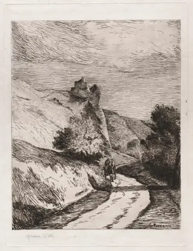 La Roche-Guyon, by Camille Pissarro, 1866