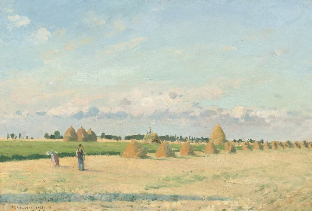 Landscape, Ile-de-France, by Camille Pissarro, oil, 1873