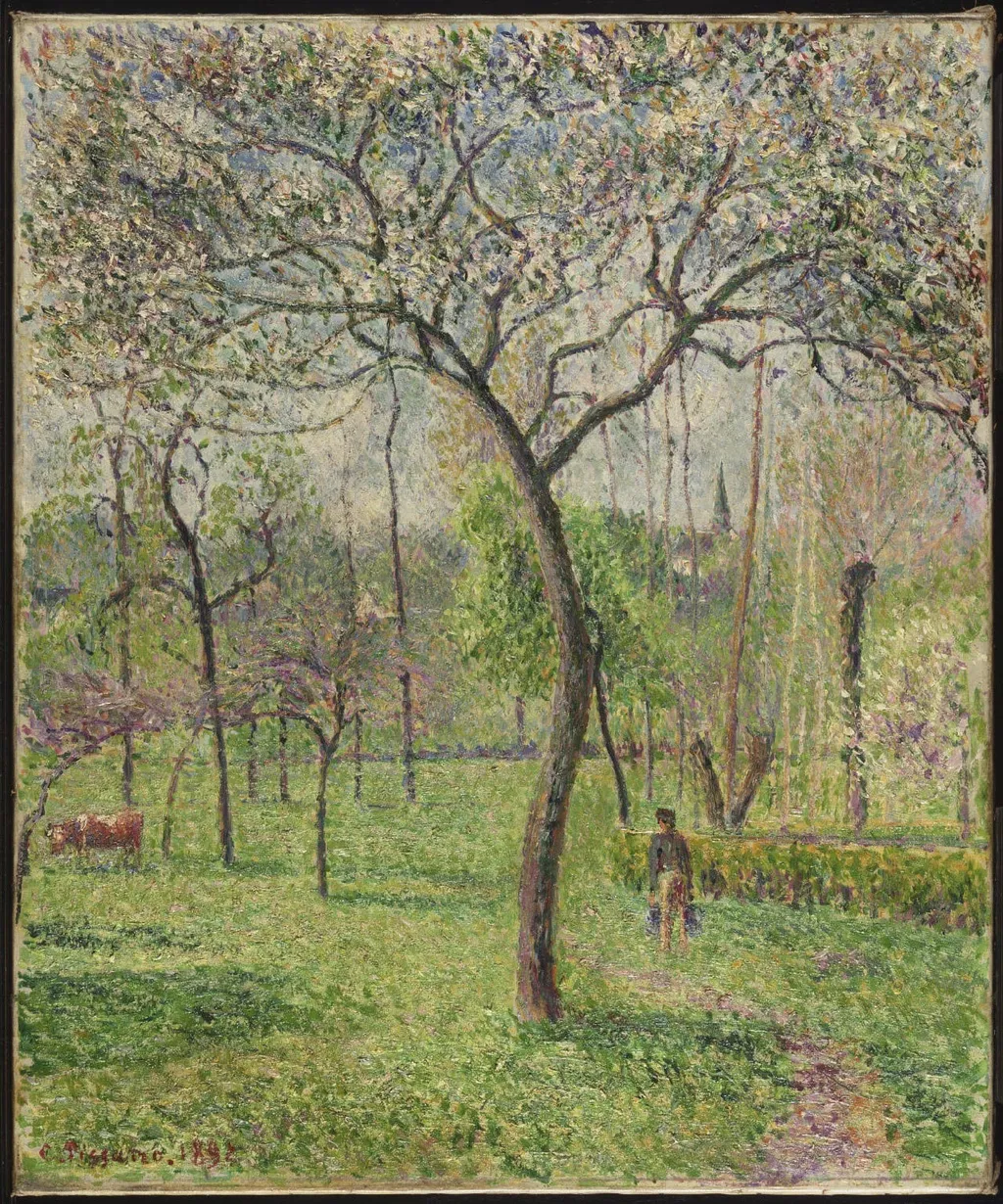 Landscape (Orchard), by Camille Pissarro, oil, 1896