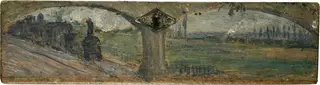 Landscape with Steam Trains, by Camille Pissarro, 1876
