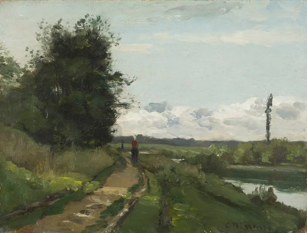 Les bords de la Seine à Bougival, by Camille Pissarro