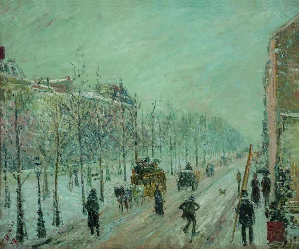 Les boulevards extérieurs. Effet de neige