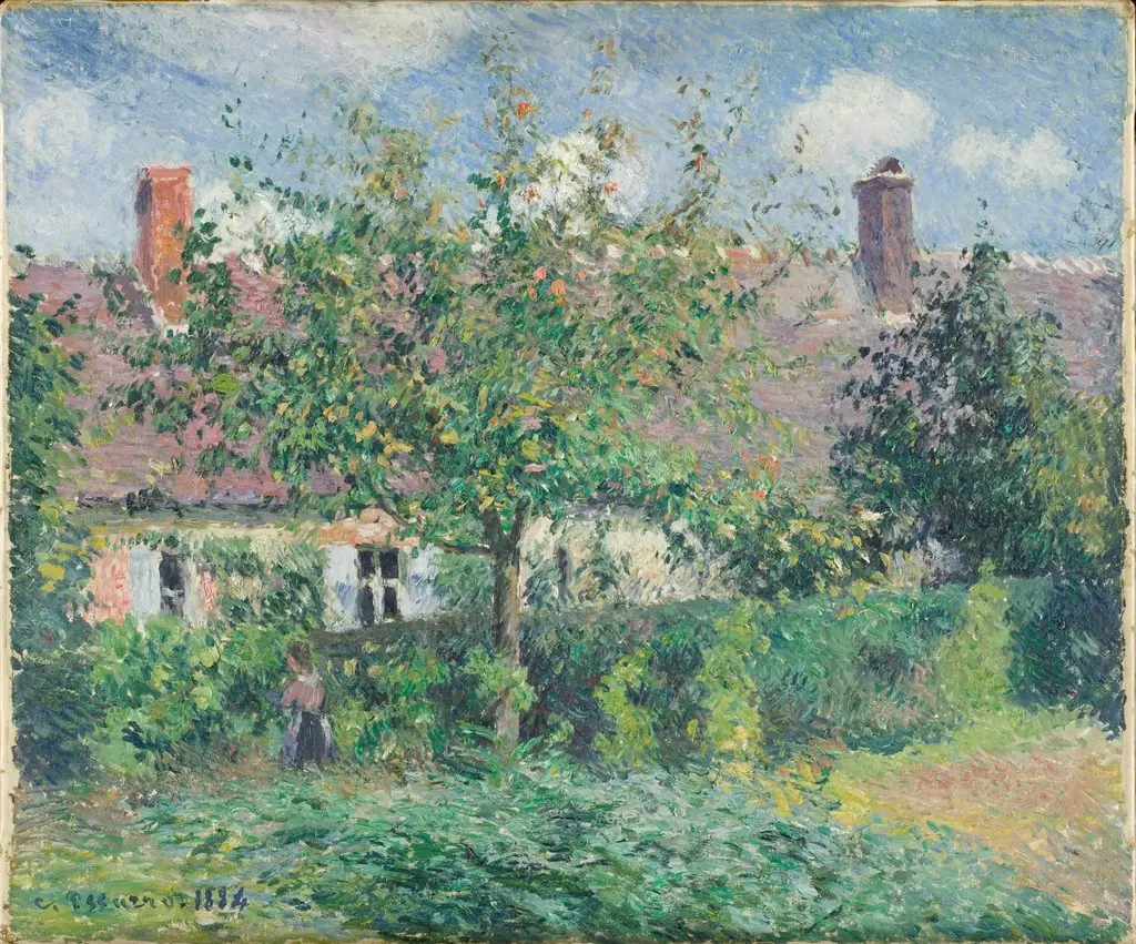 Peasant House at Éragny, by Camille Pissarro