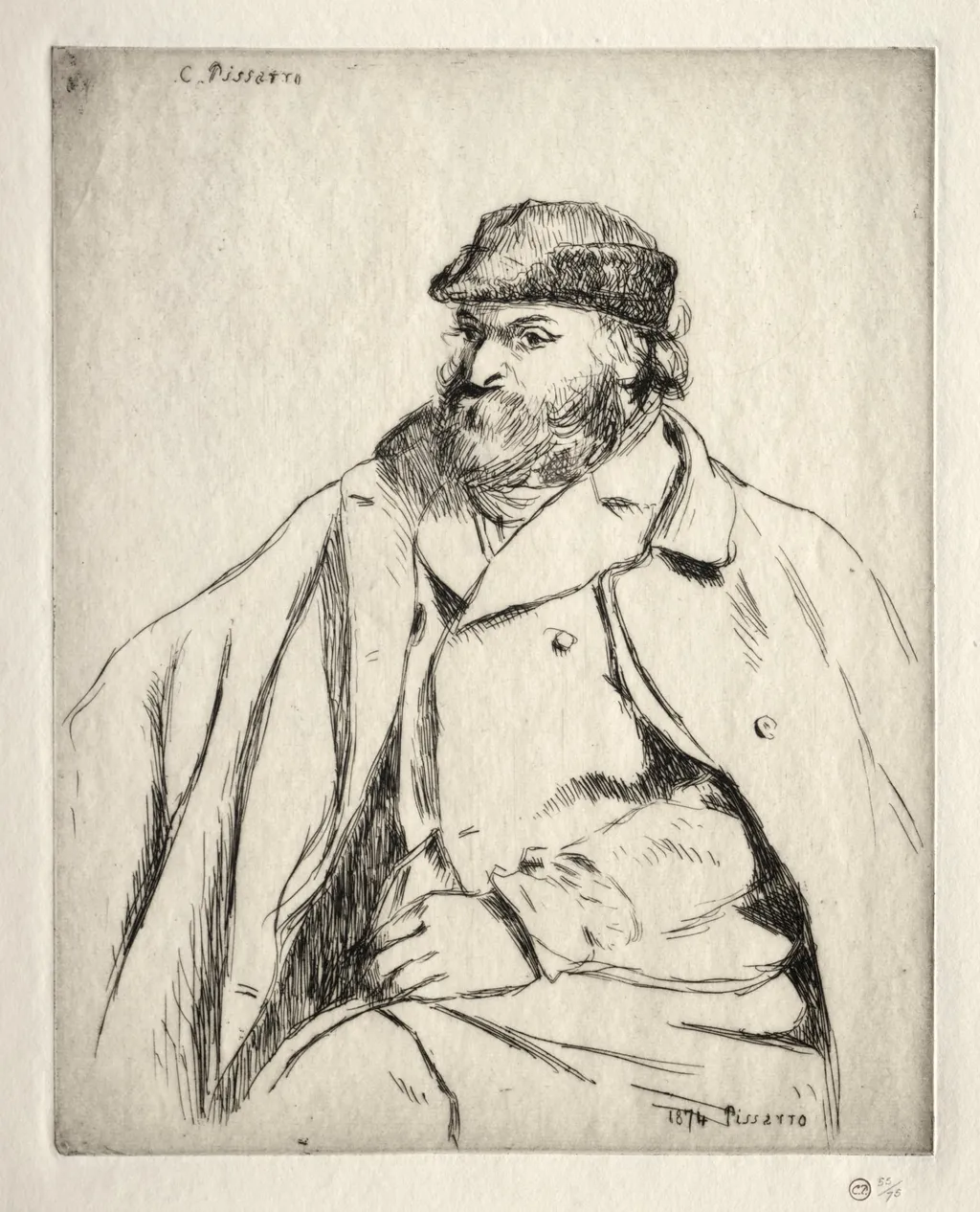 Portrait of Paul Cézanne, by Camille Pissarro, 1874