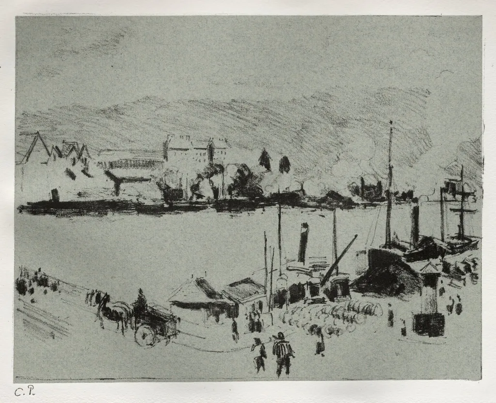 Quai Boieldieu in Rouen, by Camille Pissarro, 1896