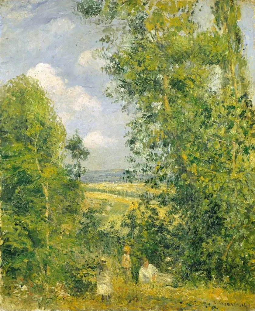 Resting in the Woods (côte des Grouettes), Pontoise, by Camille Pissarro