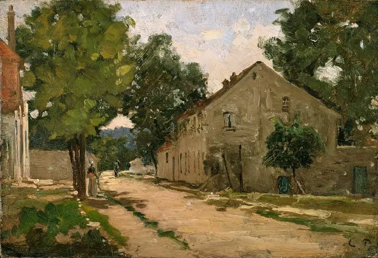 Route de Port-Marly, by Camille Pissarro, oil, 1863