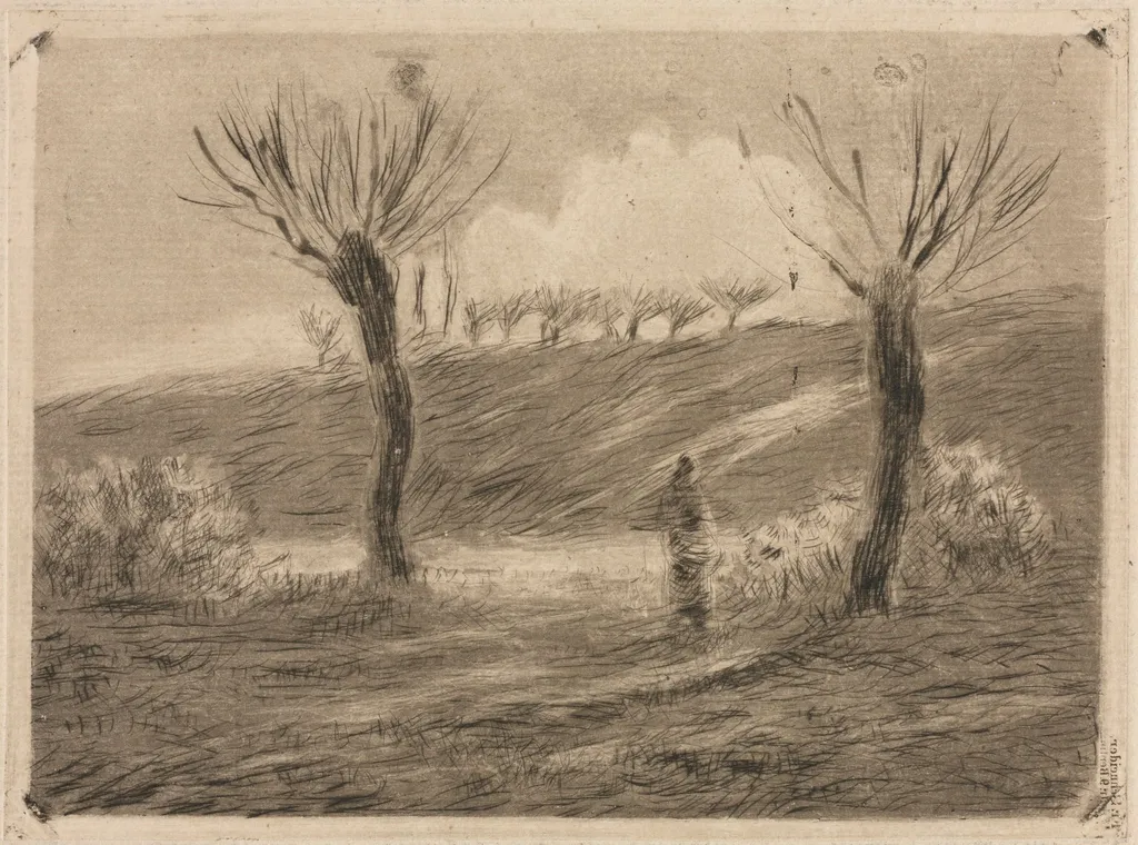 Setting Sun, by Camille Pissarro, 1879