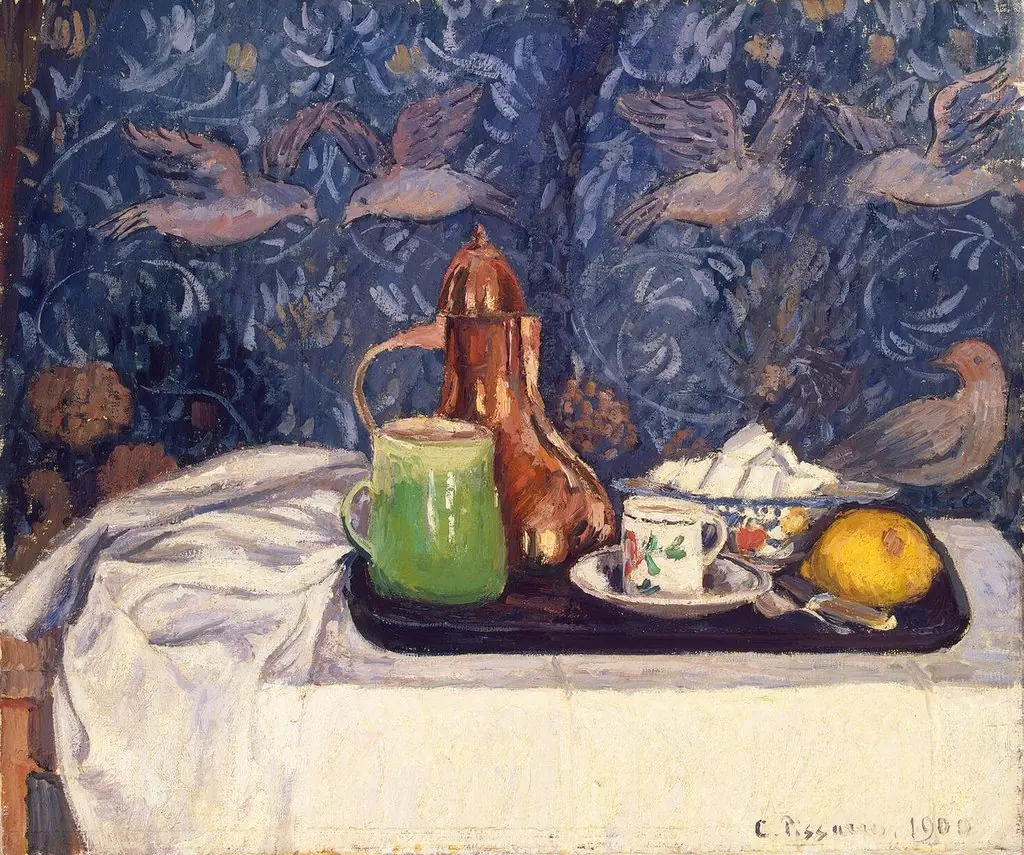 Still Life with a Coffeepot, by Camille Pissarro