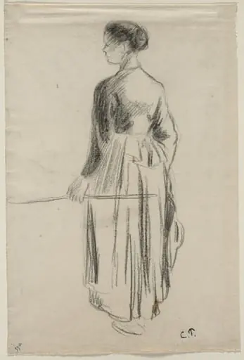 The Cowherdess, Eragny, by Camille Pissarro