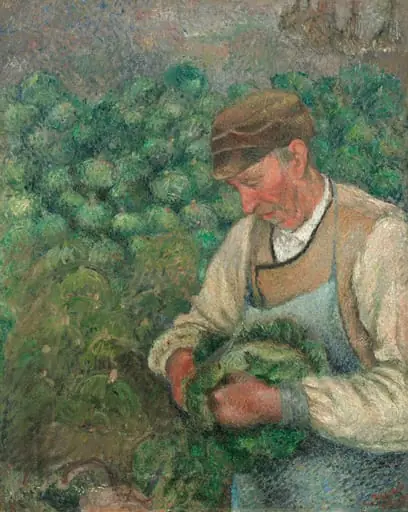 The Gardener - Old Peasant with Cabbage, by Camille Pissarro
