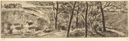 The Long Landscape (Paysage en long), by Camille Pissarro