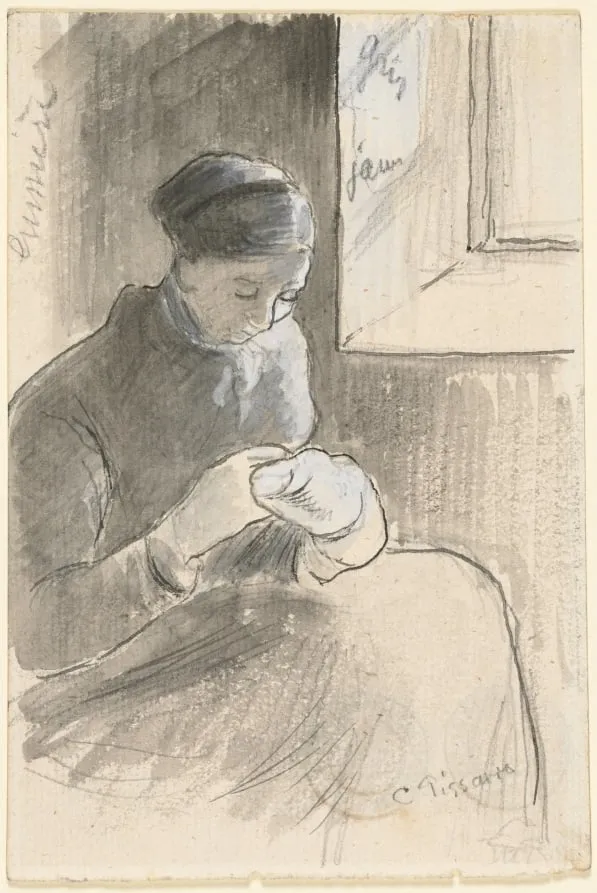 The Mender, by Camille Pissarro, 1881