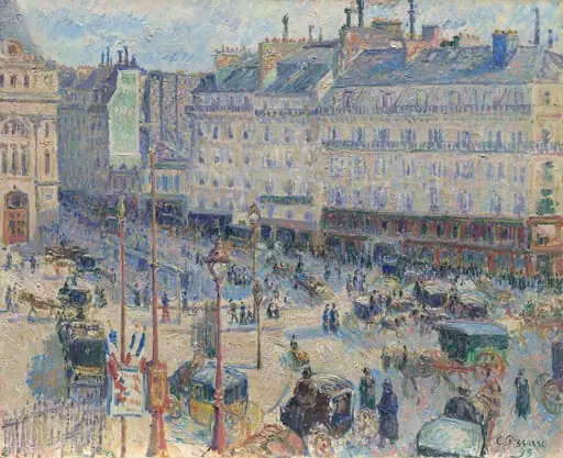 The Place du Havre, Paris, by Camille Pissarro