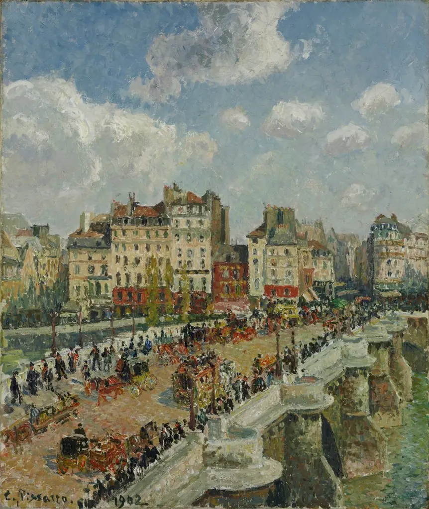 The Pont-Neuf, Sunlight (Second Series), by Camille Pissarro