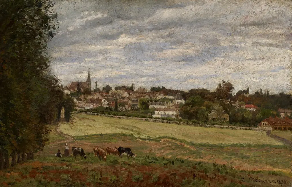 View of the Village of Marly-le-Roi, by Camille Pissarro