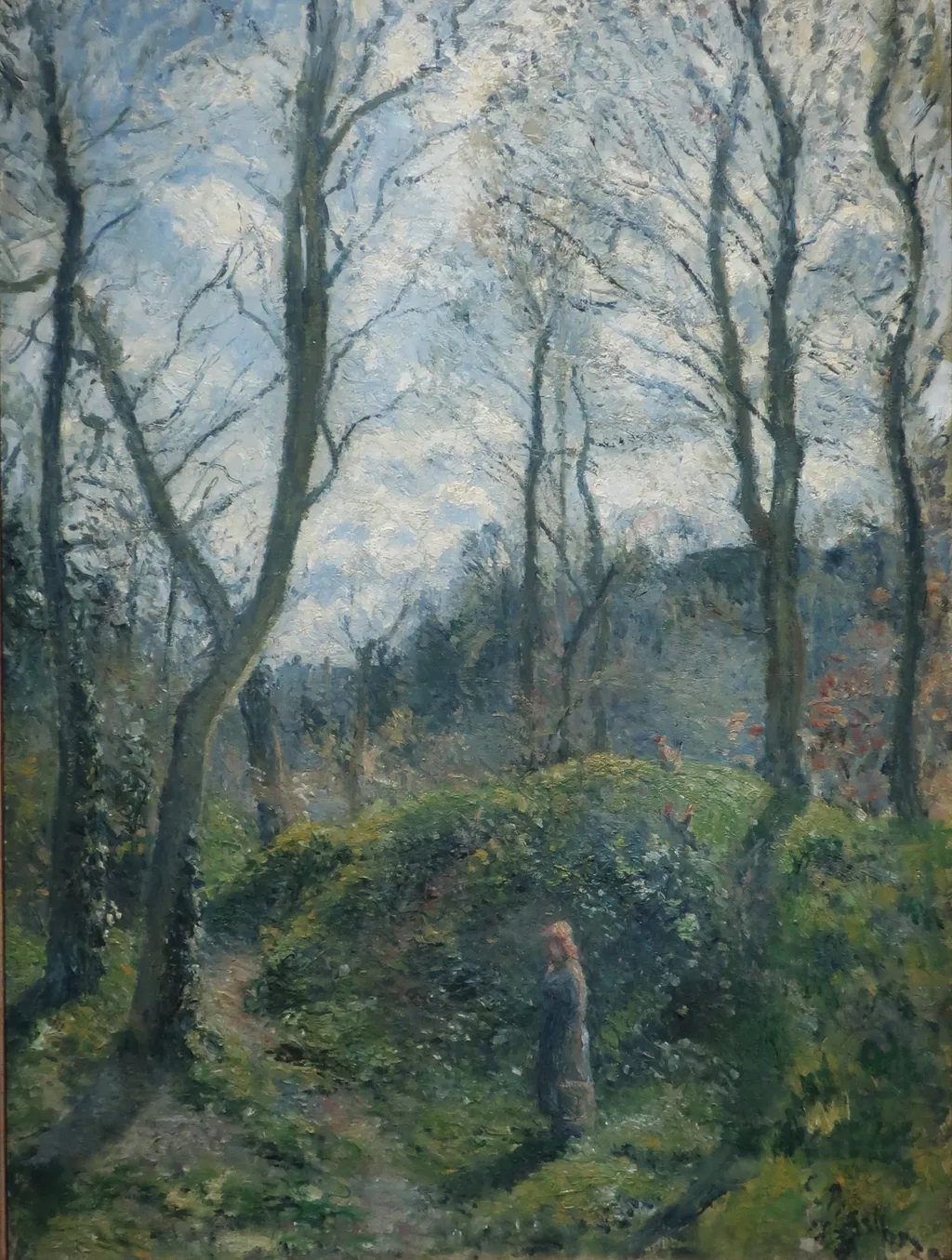 Woodland scene. Spring, by Camille Pissarro, oil, 1890
