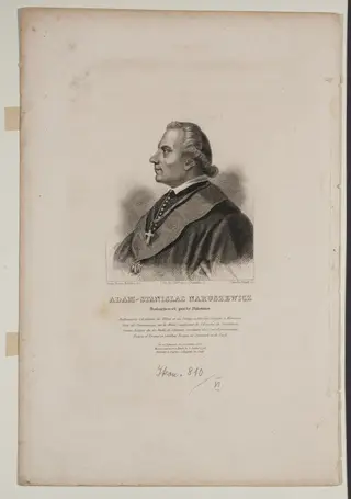 Adam Tadeusz Naruszewicz., by Camille. Ryt. Huard, 1841