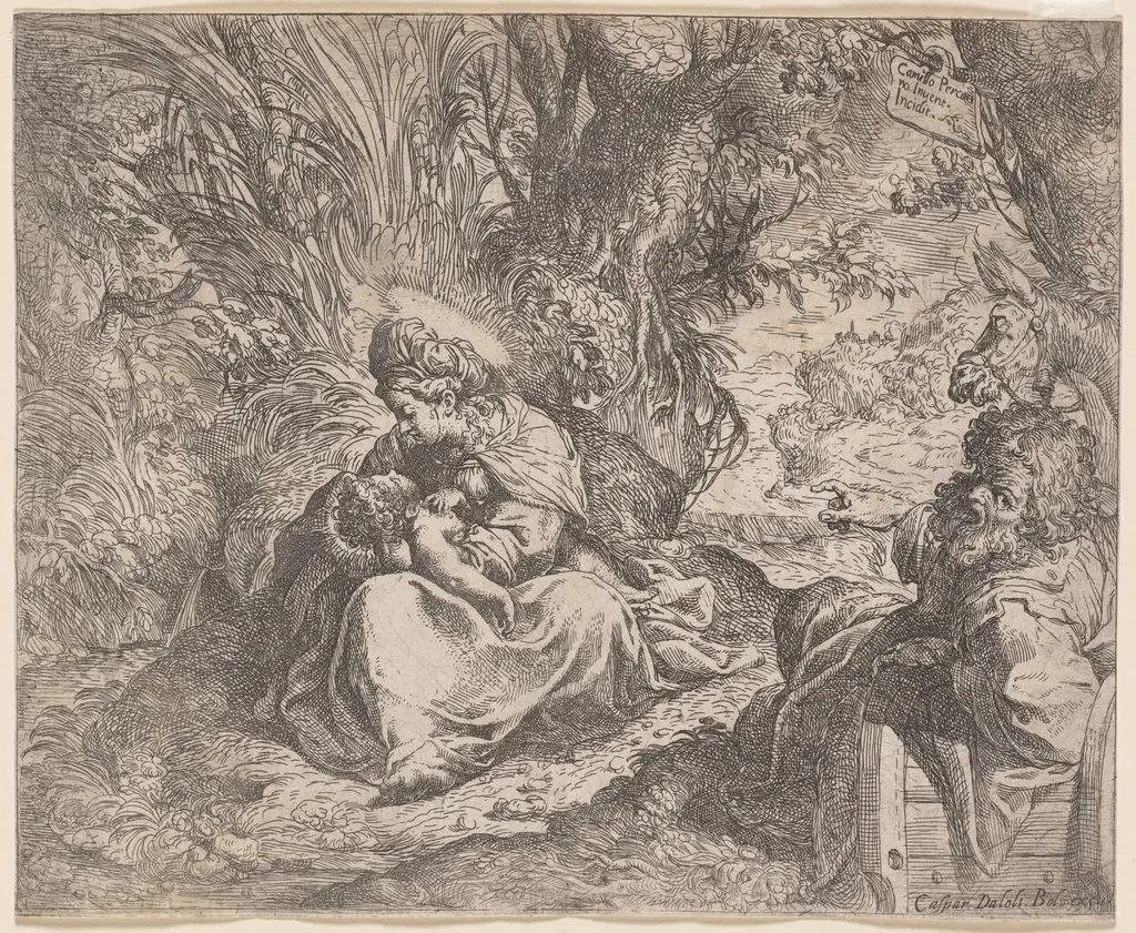 The Rest on the Flight into Egypt, by Camillo Procaccini, 1588