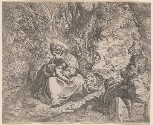 The Rest on the Flight into Egypt, by Camillo Procaccini