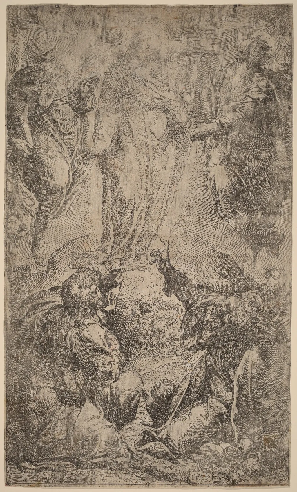 The Transfiguration, by Camillo Procaccini, ink, 1590
