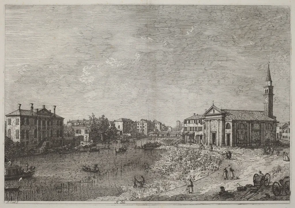 Al Dolo, by Canaletto, ink, 1740