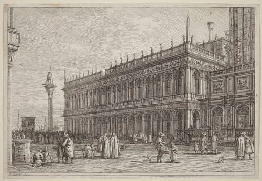 La libreria. V., by Canaletto