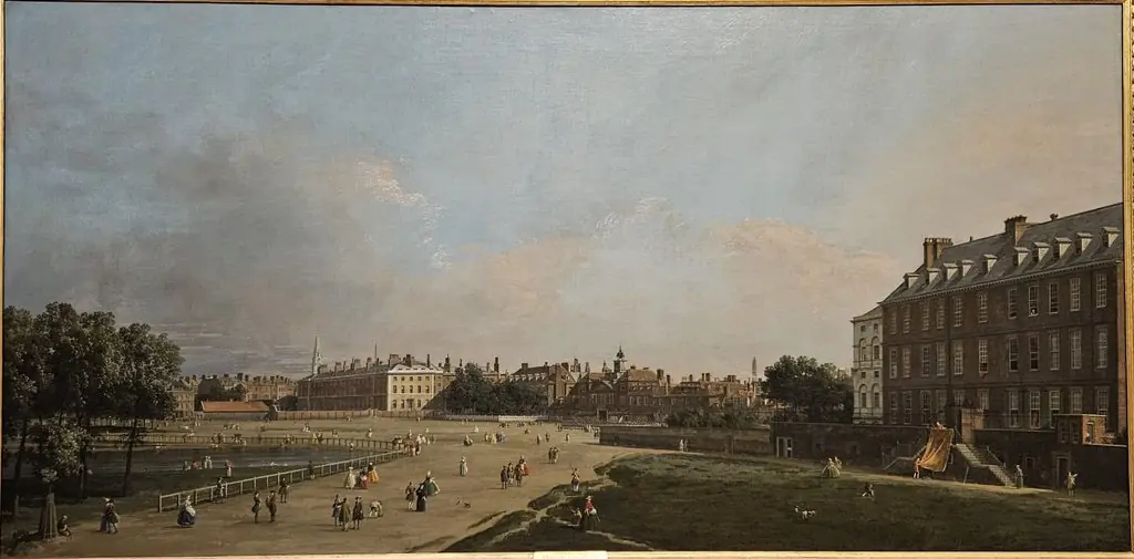 London: the Old Horse Guards from St James's Park, by Canaletto