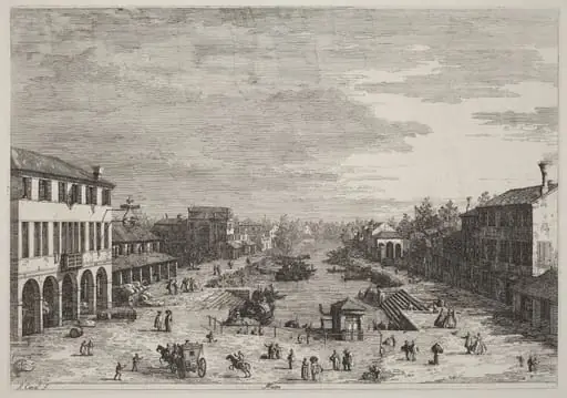 Mestre, by Canaletto