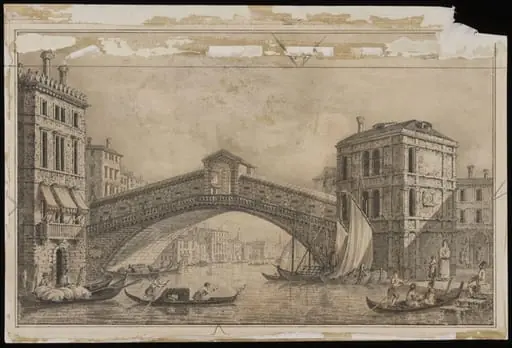 Ponte di Rialto, Venice, by Canaletto