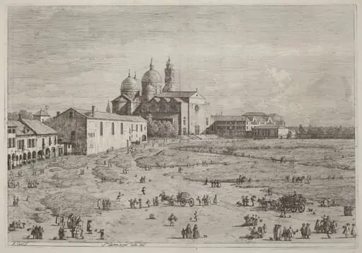 S. Giustina in pra della Vale, by Canaletto