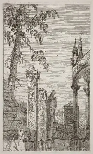 The Bishop's Tomb [center], by Canaletto