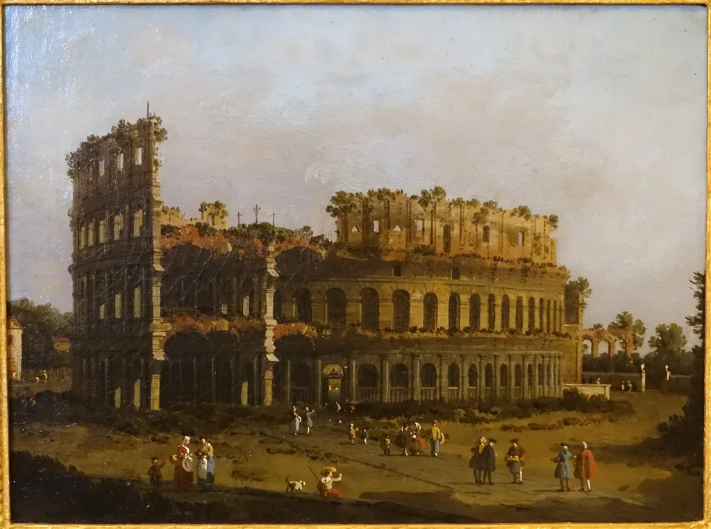The Colosseum, by Canaletto, oil, 1743
