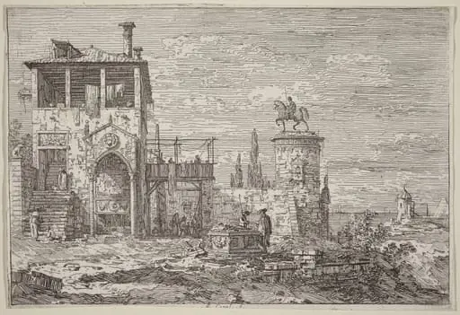 The Equestrian Monument, by Canaletto