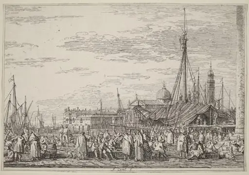 The Market on the Molo, by Canaletto