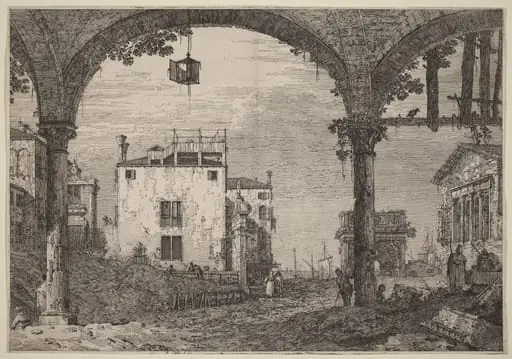The Portico with the Lantern, by Canaletto