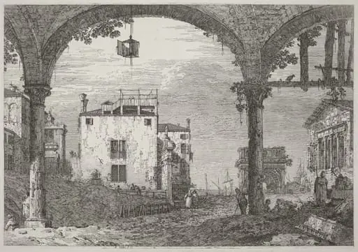 The Portico with the Lantern, by Canaletto