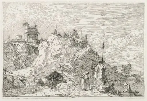 Views:  A Pilgrim at Prayer, by Canaletto