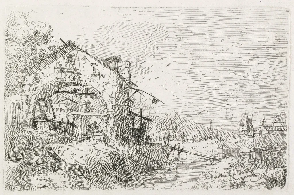 Views: A Woman Drawing Water under an Arch, by Canaletto, 1740