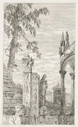 Views: Fragments of Sculpture, by Canaletto