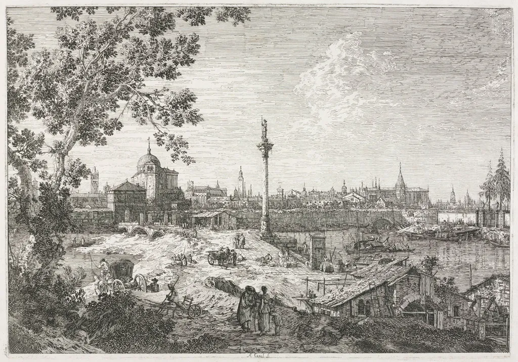 Views: Imaginary View of Padua, by Canaletto, 1740