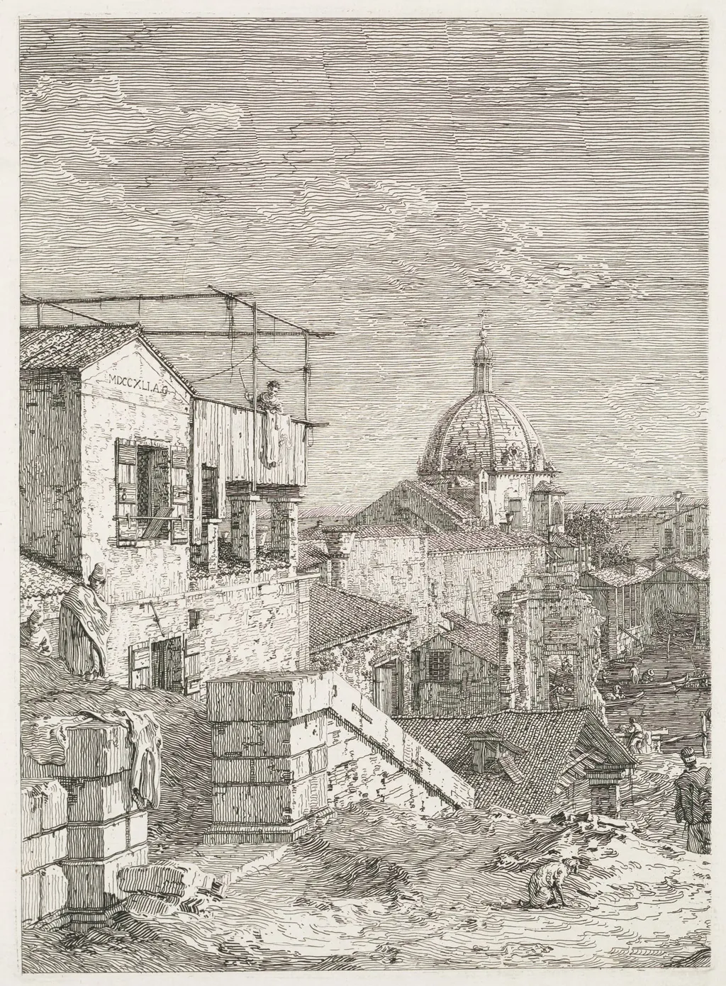 Views: La Maison a l'inscription, by Canaletto, 1740
