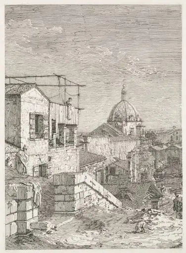 Views: La Maison a l'inscription, by Canaletto