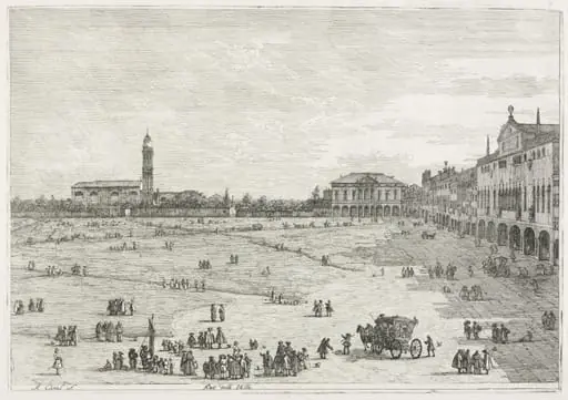 Views: Prà della Valle, Padua, by Canaletto