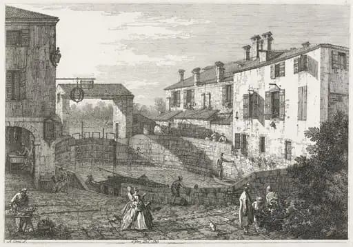 Views: The Canal Lock at Dolo, by Canaletto