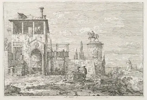 Views: The Equestrian Monument, by Canaletto