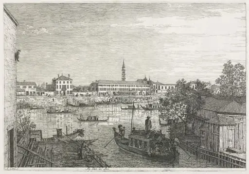 Views:  The Harbor at Dolo, by Canaletto